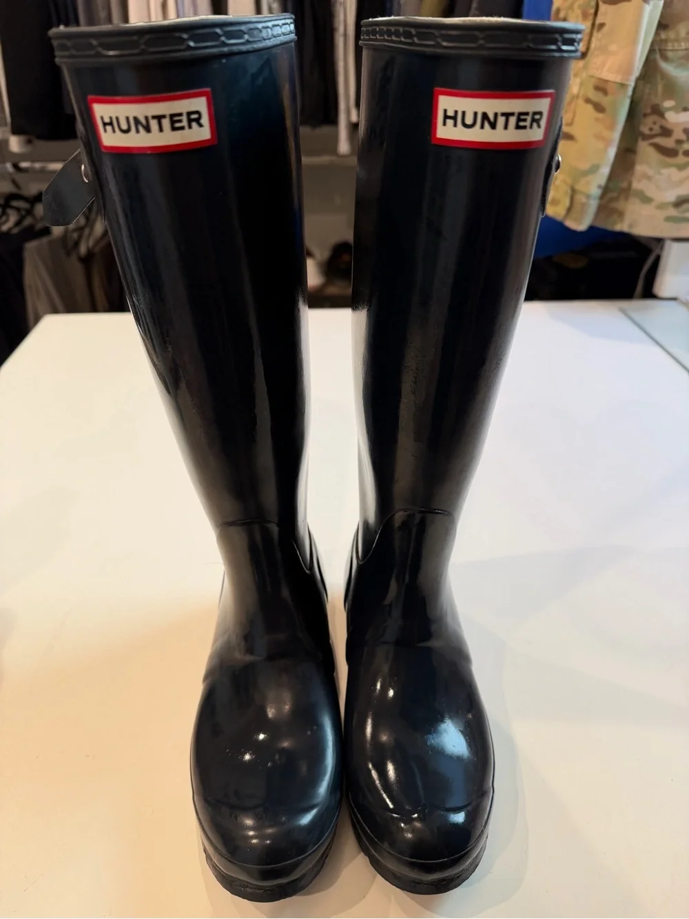 Hunter Women’s Navy Tall Rain Boots